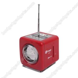 Red LED Mini 3D Sound Speaker System & FM Radio  