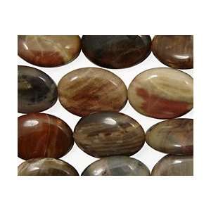  Russian Fossil Stone Beads Flat Oval 18x13mm Arts, Crafts 