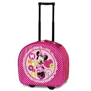 Disney Store Polka Dotted Minnie Mouse Rolling Luggage : Toys & Games 