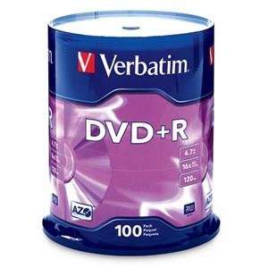  NEW DVD+R 4.7GB 16x 100 Pack (Blank Media): Office 