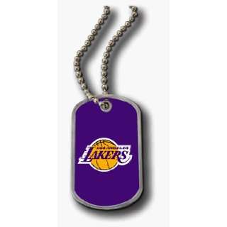  LOS ANGELES LAKERS DOMED DOG TAG NECKLACE Sports 