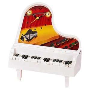 White Piano Sound and Motion Alarm Clock SS 90920 