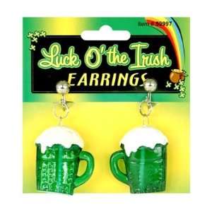  St. Patricks Day Beer Mug Earrings: Health & Personal Care