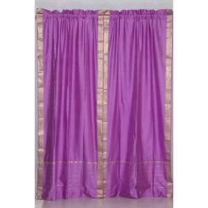  Maroon 84 inch Rod Pocket Sheer Sari Curtain Panel (India 