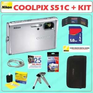  Nikon Coolpix S51c Silver Digital Camera
