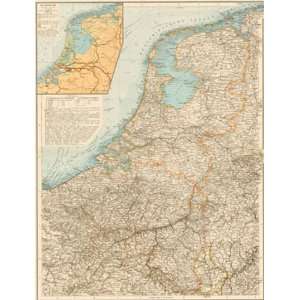    Andree 1899 Antique Map of The Netherlands