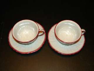 Handpainted Italian Rooster Cup and Saucer Set of 2  