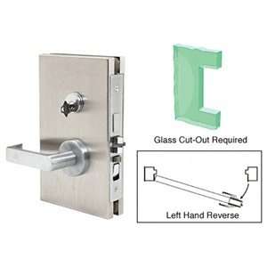 CRL 6x10 LHR Brushed Stainless Finish Center Lock with Deadlatch in 