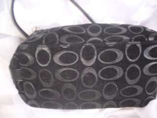 Beautiful Black Corduroy Scribble Hobo Handbag!  