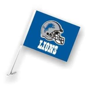 Detroit Lions Car Flags   Set of 2 Two Sided: Sports 