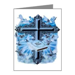  Note Cards (10 Pack) Holy Cross Doves And Bible 