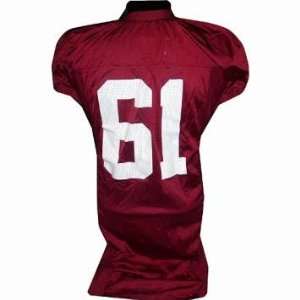 #61 Alabama Game Used Maroon Football Jersey (Name Removed 