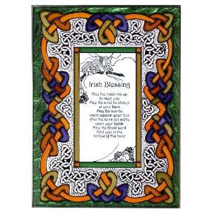  IRISH BLESSING Window 10 x 14 May the Road Celtic 