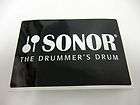 SONOR DRUM COMPANY THE DRUMMERS DRUM WHITE ON BLACK DECAL CASE BUMPER 