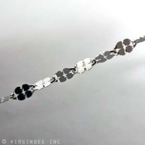  4 LEAF CLOVER STERLING 925 SILVER CHAIN BEAUTIFUL DESIGN 