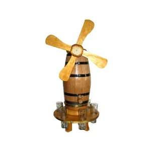  Oak Windmill Spigot Beverage Dispensing Barrel