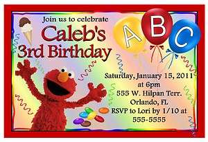 ELMO SESAME STREET BIRTHDAY PARTY INVITATIONS DIGITAL  