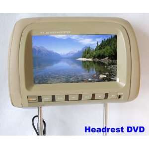   Pair 9 Inch Headrest TFT LCD Monitor/DVD Beige Colour: Car Electronics