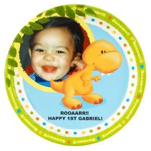   Little Dino 1st Birthday Personalized Dinner Plates (8) Toys & Games