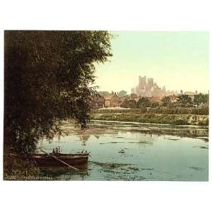   Reprint of The cathedral from the river, Ely, England