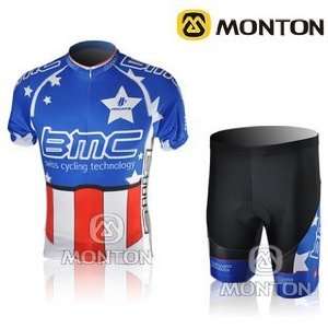   bmc team blue&red cycling jersey short suit a088: Sports & Outdoors