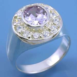  12.04 grams 925 Sterling Silver Fancy Ring Gemstone Size 