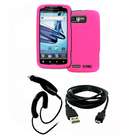 EMPIRE Hard Case Cover Hot Pink+Car Charger+Generic LCD Guard for LG 