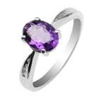   Domain CET BJ011002 6.5 Oval Purple Amethyst Ring   1.04 Ct Size 6.5
