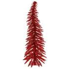   Pre Lit Whimsical Red Spruce Artificial Christmas Tree   Red Lights