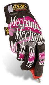 Mechanix WOMENS Safety Glove Pink Camo LARGE  