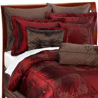 Luxury Home Plaza 9 Pc. Elegant Oversized Comforter Set Embroidered W 
