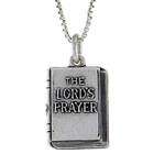   Silver Lords Prayer / Holy Bible Pendant, 5/16 in. (8 mm) Long