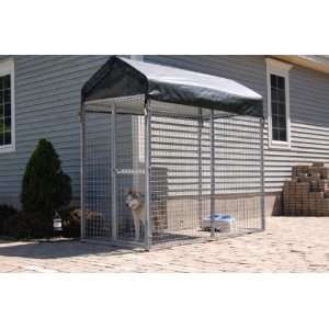 Wall Dimensions 486 Dog Kennel, Green Cover with 94 Peak Height 