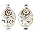 Pendants Blue Moon Silver Plated Metal Charms Love Much Lau