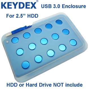   SATA HARD DRIVE EXTERNAL ENCLOSURE CASE MOBILE DISK BLUE 