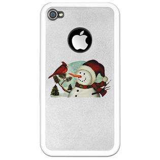 Artsmith Inc iPhone 4 or 4S Clear Case Christmas Snowman Wearing Scarf 