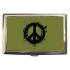 Carsons Collectibles Cigarette Money Case of Ink Blot Peace Sign 
