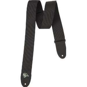  Rock Steady RSP02 Poly With Nylon Ends Guitar Strap Black 