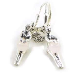    Earrings / Dormeuses silver Petite Fée rose quartz. Jewelry