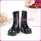 Black 1/4 PU leather Doll Boots/Shoes for BJD MSD DOD LUTS Mini Super 