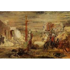 FRAMED oil paintings   Gustave Moreau   24 x 16 inches   Death Offers 