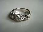 NEW Judith Ripka Sterling Diamonique Cable Band Ring Size 8