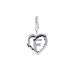   Silver Letter F Bead / Charm with Lobster Clasp: Finejewelers: Jewelry