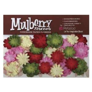  Mulberry Street Paper Mini Delphiniums Red/Pink/Gr 