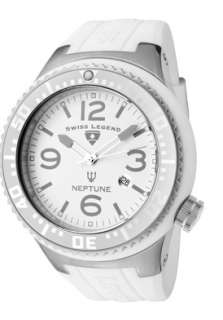 SWISS LEGEND Watch 21818P 02 WB Mens Neptune White Dial White Rubber 