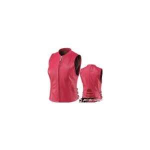  ICON BOMBSHELL WOMENS LEATHER VEST PINK XS/SM Automotive