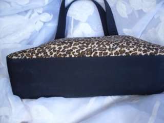 Beautiful Leopard & Black Liz Claiborne Satchel Handbag!  
