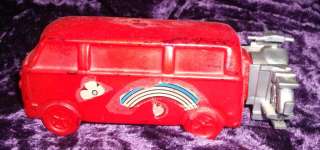 AVON VINTAGE 1970s VOLKSWAGON Red BUS MOTORCYCLE WILD COUNTRY Glass 