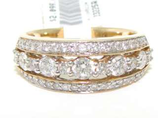 New 14kt Gold 1ct Round Diamond Fashion Band Ring  