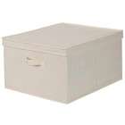 Household Essentials Storage Box Bin w/ Lid Jumbo Natural Canvas 